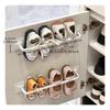 Kids Hanging Shoe Organizer SpaceSaving Rack, Closet Entryway Bedroom Long 2pcs