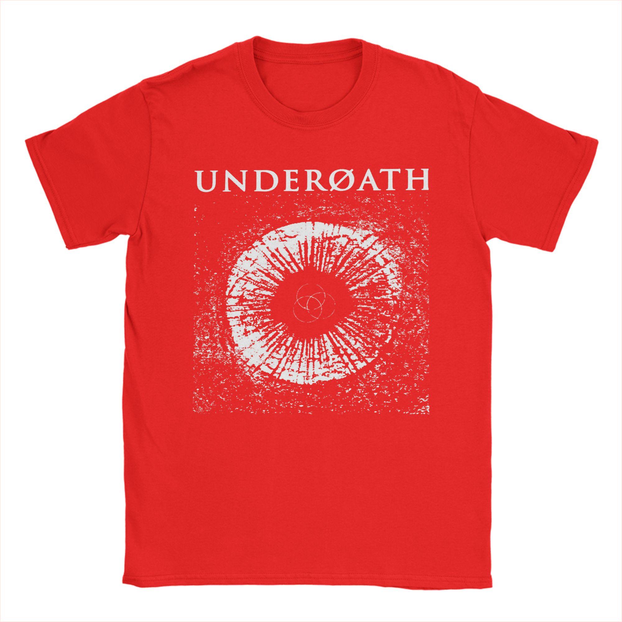 

Men s T-Shirts Underoath Band Fashion 100% Cotton Tees Short Sleeve T Shirt Round Collar Tops Party S