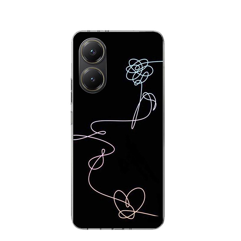 Love Yourself Flower Heart Line Kpop Case Phone Cover for Xiaomi Poco X3 Nfc X5 X6 X7 X4 Gt F7 Ultra F6 F5 Pro F4 F3 M5S M4 M6 M