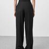 Hot Selling Simple Black Floor-Length Wide-Leg Trousers Commuting Loose High-Waist Draped Suit Pants for Women