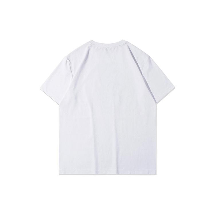 Li Ning Badminton Collection T Shirts Men's White Crew Neck Moderate Straight Fit AHSR987-1