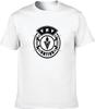 Men's Round Neck T Shirt VNV Nation Band Logo Button Closure White