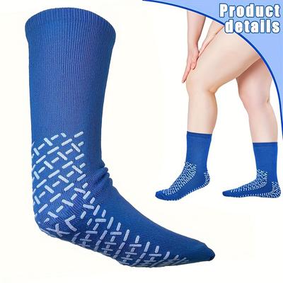 Extra-wide, Loose-Fit, Non-Slip Mid-Calf Socks1 Pair