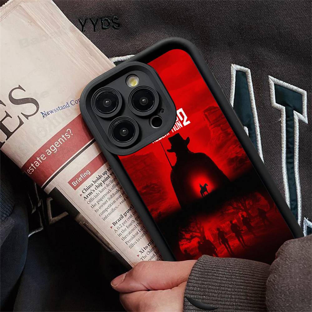 Red Dead Redemption RDR 2 Phone Case For iPhone 17 16 15 13 11 12 14 Pro Max Plus Silicone Cover Shell
