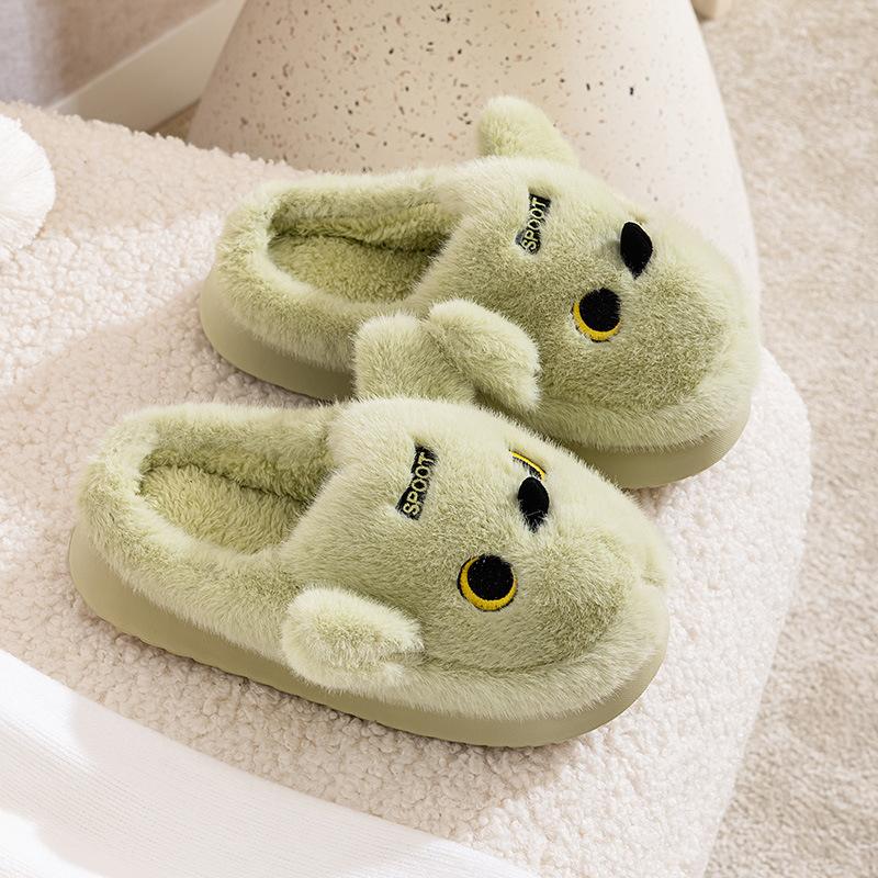 Qidashun's new autumn and winter cotton slippers, indoor and outdoor plush cotton shoes are warm and thickened, cute cotton mops.