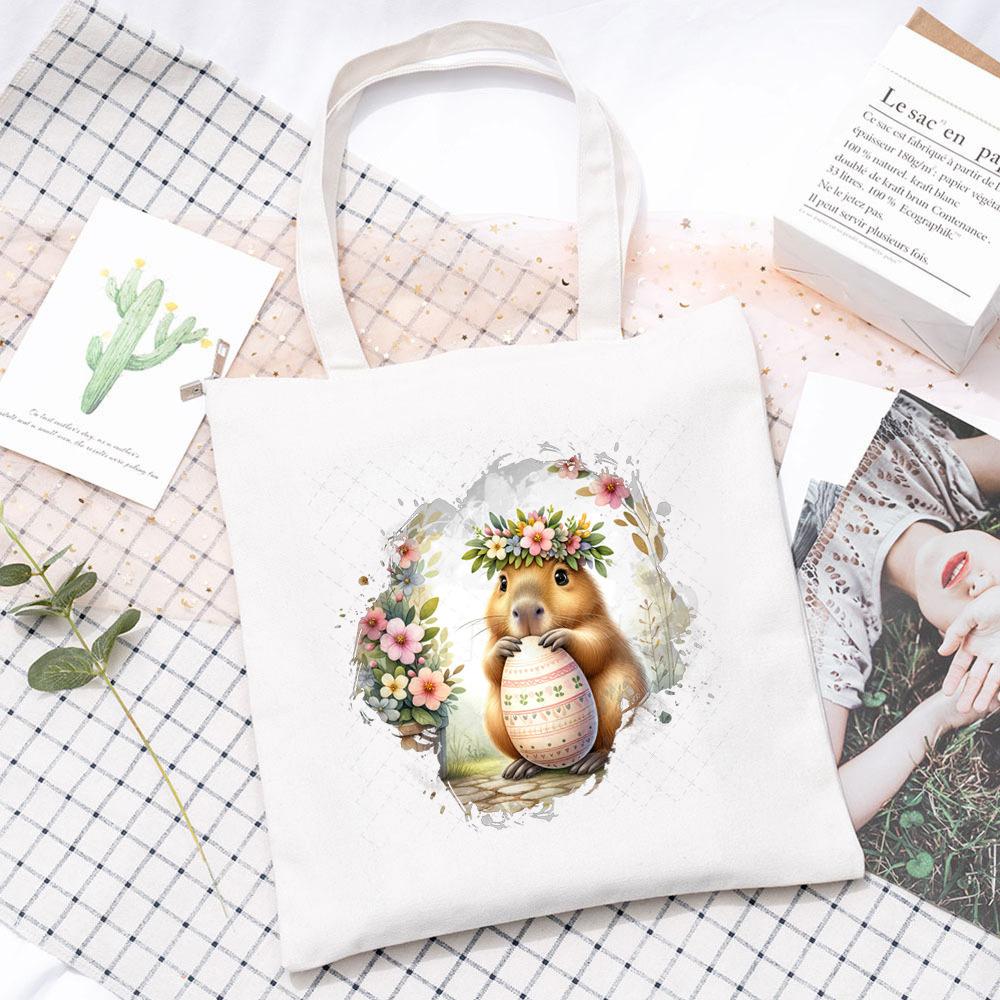 Daily Versatile Casual Shoulder Tote Bag Large Capacity Novelty Printed Cartoon ins Canvas Bag