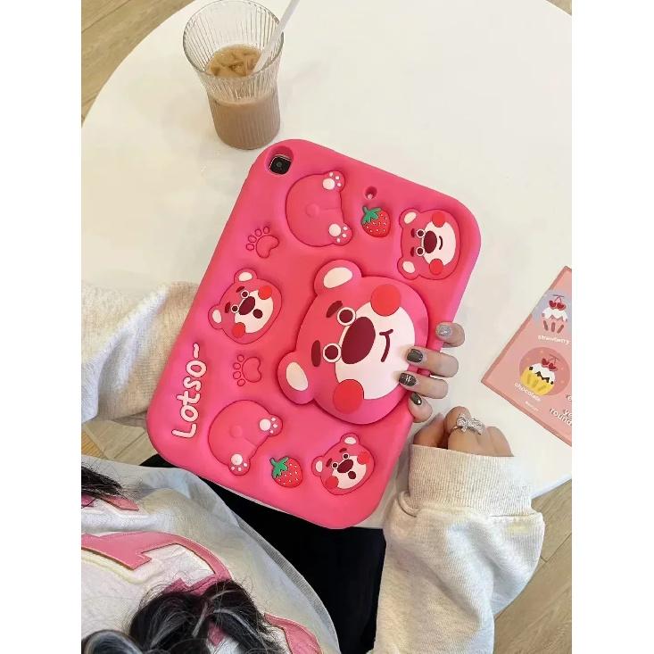 Cute Cartoon bear Case for iPad Pro 11 inch 2022 2021 2020 Silicone Tablet Cover Stand For iPad 9.7 5th 6th 10.2 9th 8th 7th 10 10th ipad mini Funda