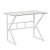 40 Inch Gaming Desk, Ergonomic Computer Desk with Large Carbon Fiber Desktop, Gamer Workstation PC Table for Home,