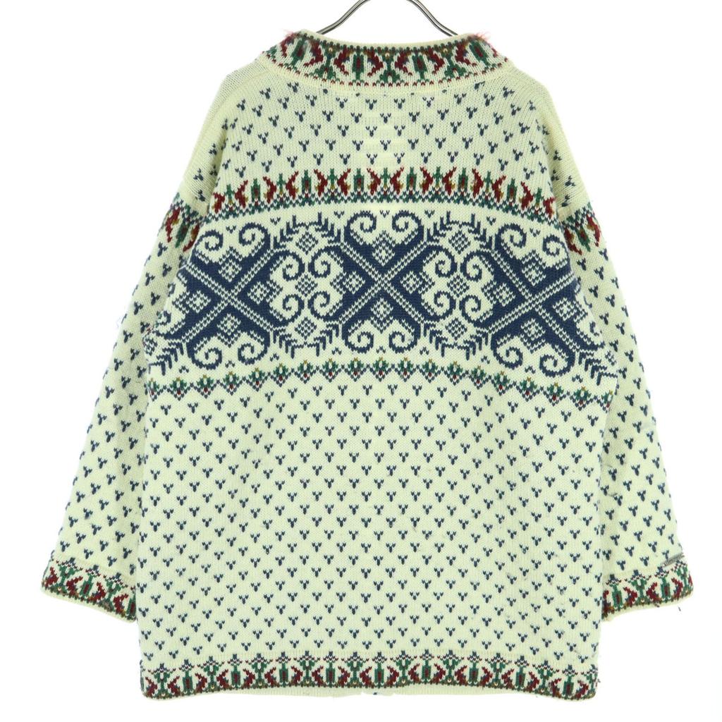 Norstrikk Made In Norway Fair Isle Pattern Metal Hook Cardigan M Nordic Men's Used