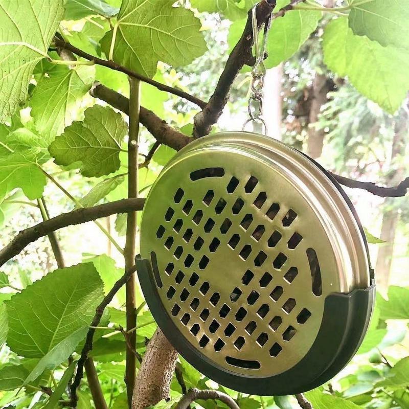 Hanging Outdoor Portable Mosquito Coil Box Fishing Specific Mosquito Coil Ash Tray Fireproof Heat Resistant Mosquito Coil Tray
