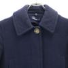 Fred Perry Wool Blend Stainless Collar Coat S Navy Blue Women Used