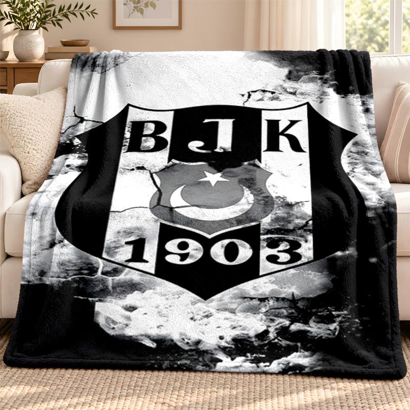 Besiktas JK blanket Flannel Blanket Soft Cozy Plush Throw for Sofa Bed Lightweight Home Decoration Outdoor camping