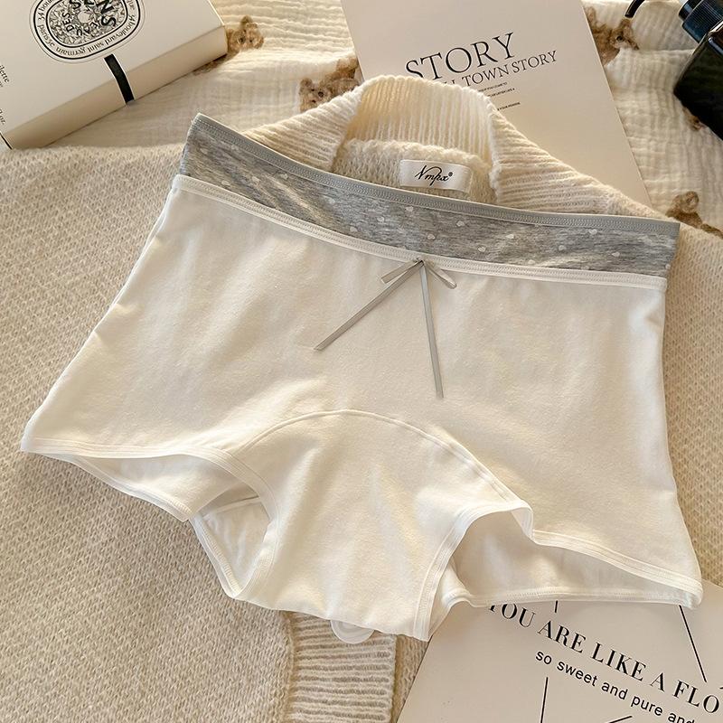 Female Spring and Autumn 10A Anti Bacterial High Waist Bag Hip Not Clip Hip Flat Angle Safety Underwear
