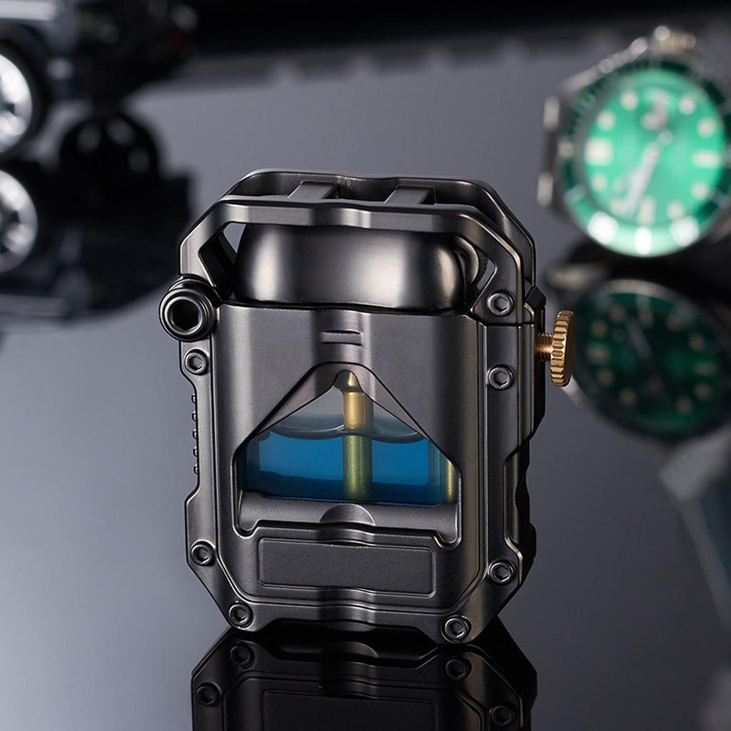 Intelligent Lighter Transparent Compartment Luminous Mechanical Cool Mecha Wind Fire Machine