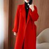 Autumn and Winter Double Sided Wool Double-Sided Cashmere Coat Women Winter  Mid-Length Loose Pockets Woolen Jacket Female Overcoat