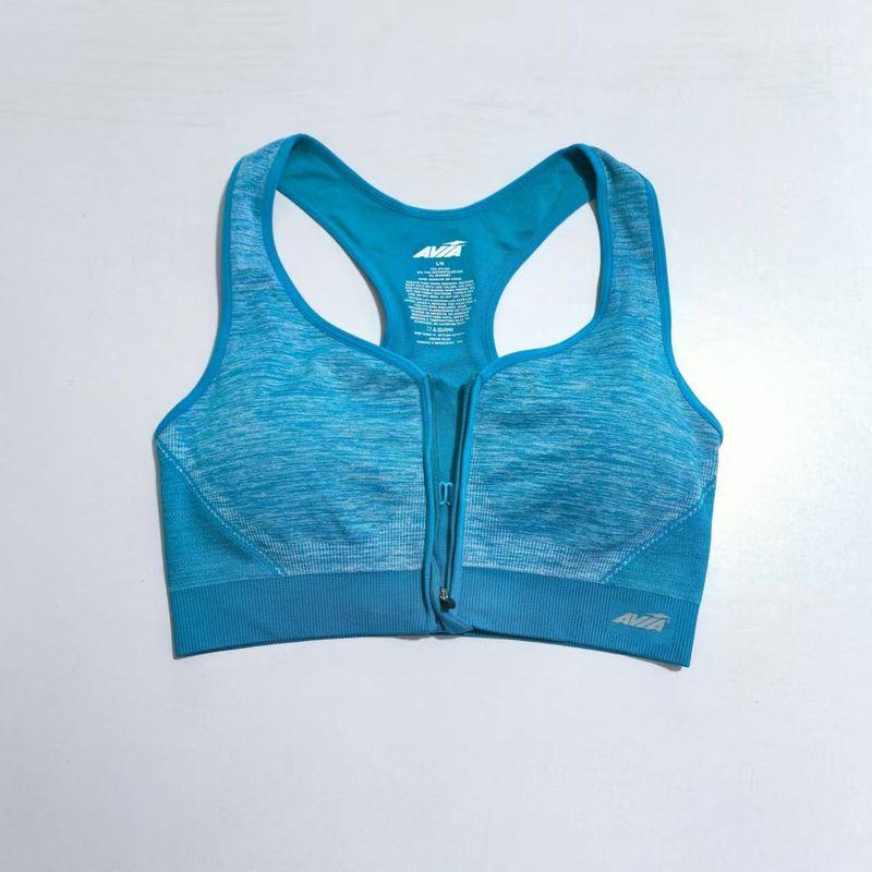 Женское спортивное нижнее белье с высокой прочностью на молнии спереди с пузырчатой пленкой для упражнений йоги быстросохнущее для бега I-образный фитнес-жилет верхняя одежда Deep Lake Blue L5250 kg-5750 kg 1259₽