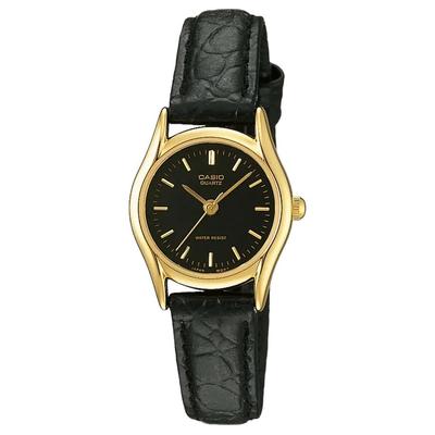 Damenuhr Quarz Kollektion Wasserdicht Für den täglichen Gebrauch Quarzwerk Lederarmband Uhr LTP-1094Q-1ARDF