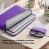 Housse Ordinateur Portable 14 Pouces, pour MacBook Pro/Air Surface Pro Dell HP - Violet