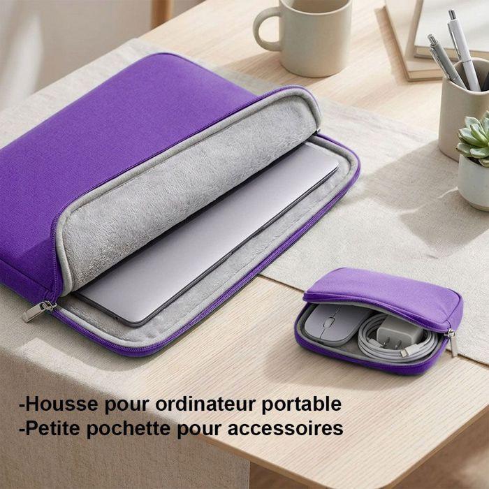 Housse Ordinateur Portable 14 Pouces, pour MacBook Pro/Air Surface Pro Dell HP - Violet