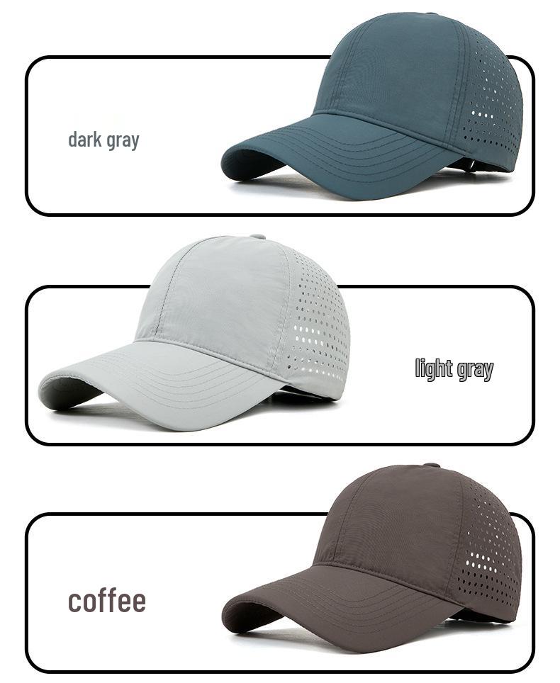 Men's Quick-Dry Mesh Baseball Cap: Custom Big Head Fit, Breathable Summer Sun Hat