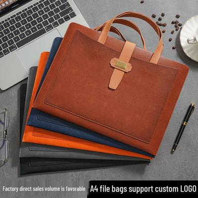 A4 Leather Document Holder with Customizable Logo