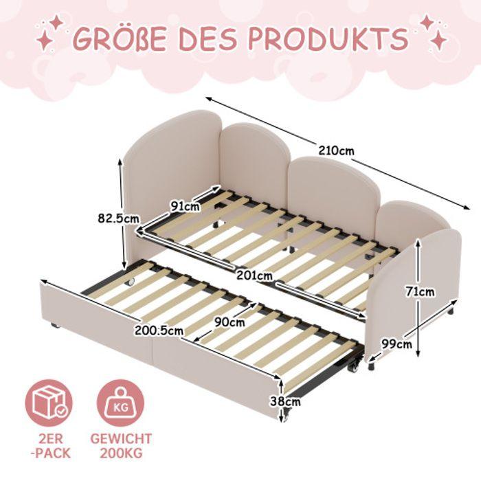 Canapé-lit - MUVOE - Lit simple - Velours - Tiroirs de rangement - Design floral