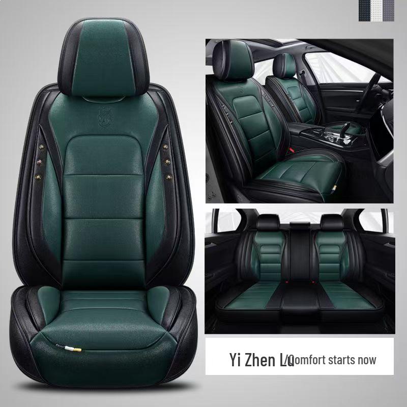 Universal Cartoon Car Seat Cushion - Four Seasons, Wear-Resistant, Dirt-Resistant, Full Surround, Leather Cover for Five-Seaters