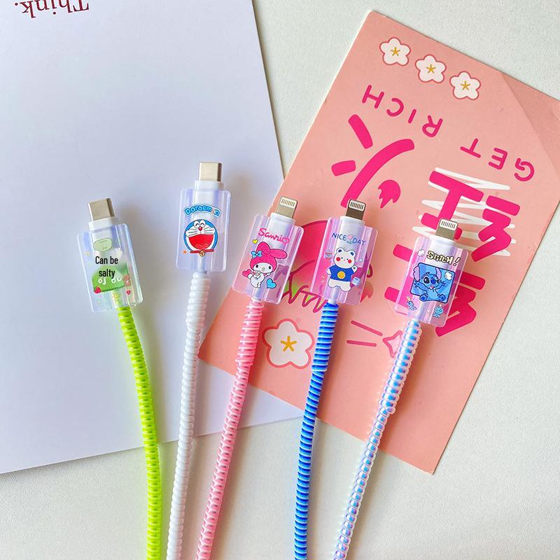 Cartoon Cable Protector Sleeve for Apple, Huawei, Xiaomi Charging Cables