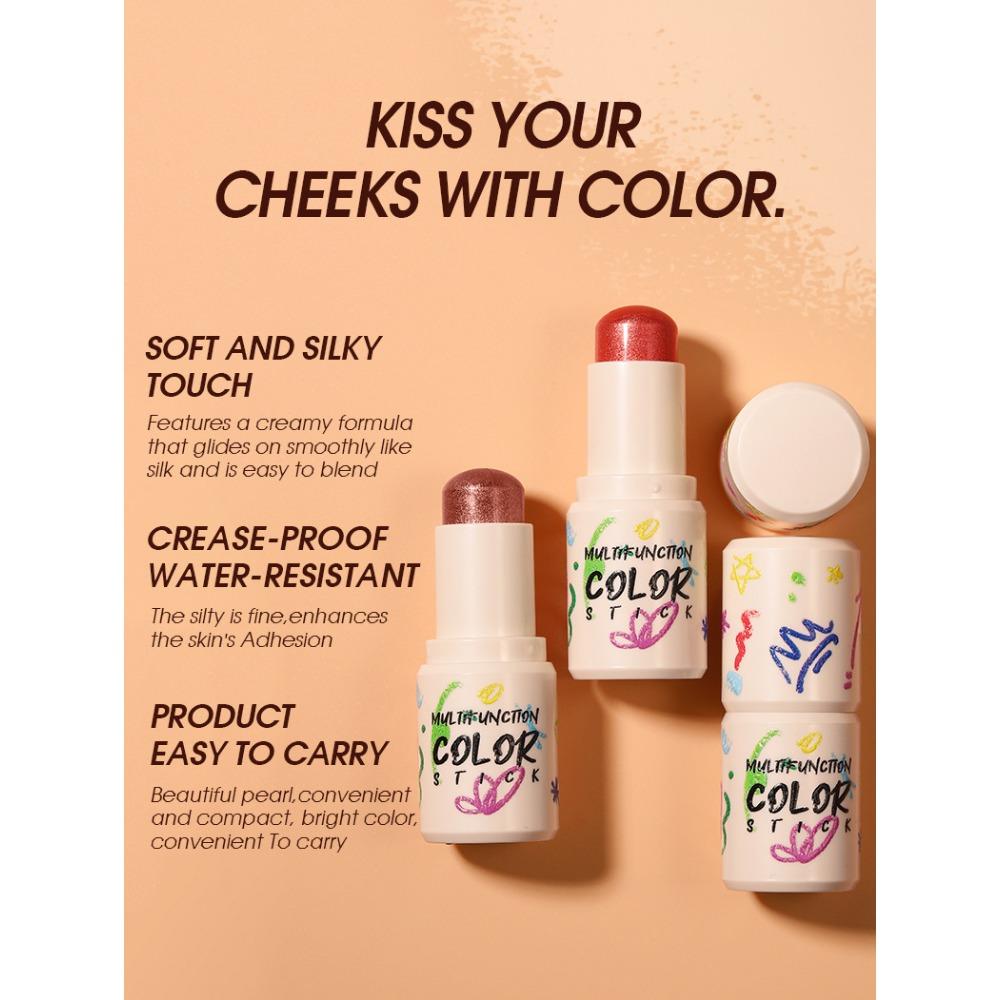 LANGMANNI 4 Color Blush Sticks Lasting Naturally Brighten Blush Stick