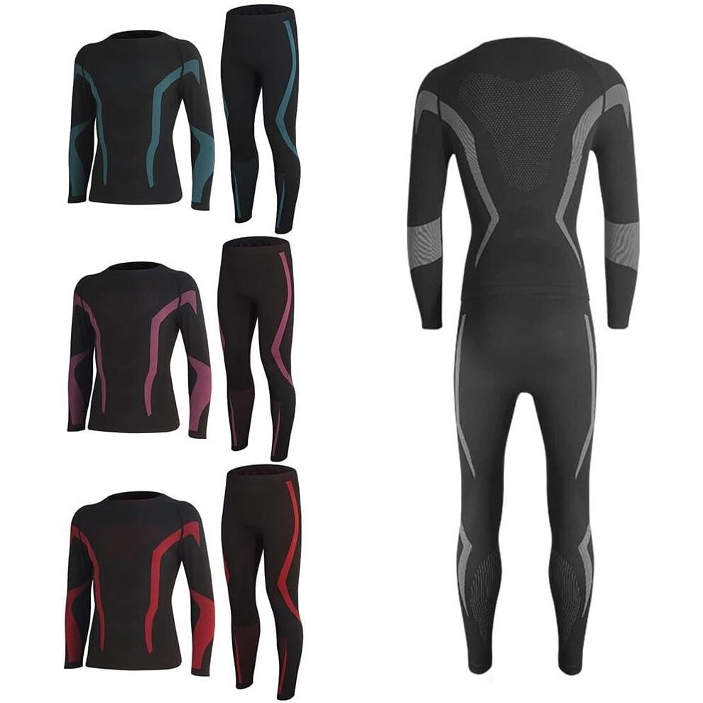Quick Dry Insulated Underwear for Skiing Thermal Base Layers Moisture Wicking Lightweight Outdoor Pants S Pink