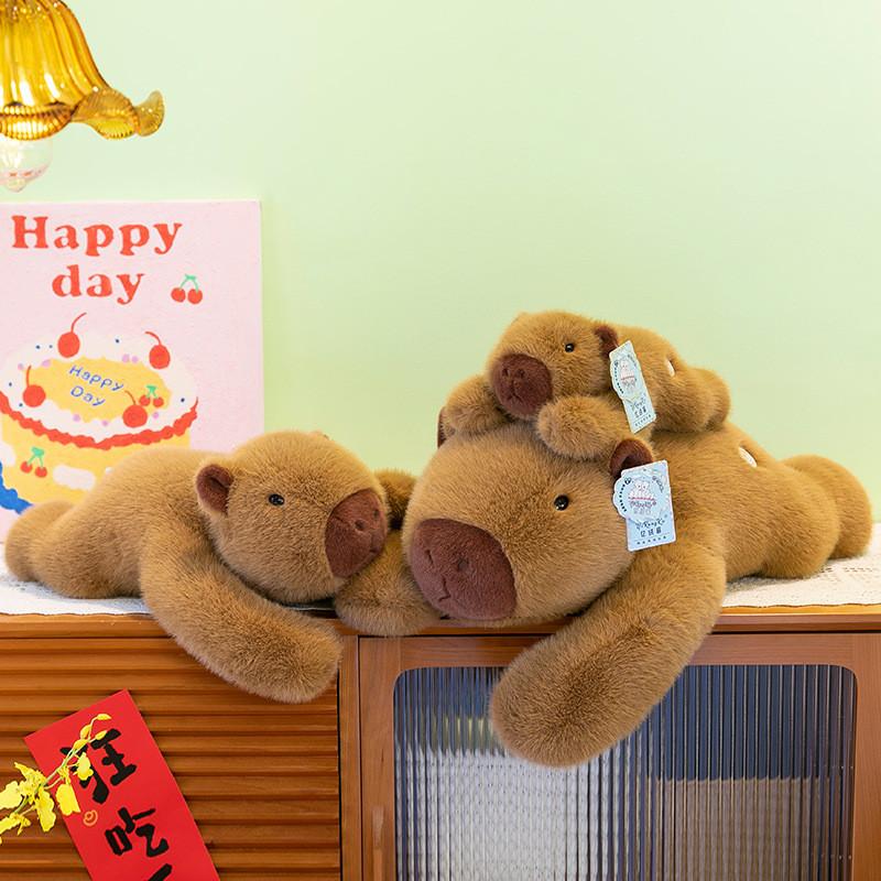 Capybara Plush Toy Cute Cartoon Stuffed Animal Kids Sleep Pillow Home Decor