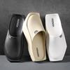 Men's Punk Style Sandals Chunky Platform Slides with Edgy Angular Design Non-Slip Outdoor Slippers for Streetwear Casual Comfort