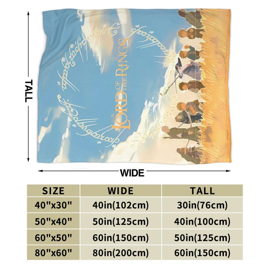 L-Lords Of The R-Rings Plush Blanket Students Flannel Bedding Throws For Living Room Super Warm Design Quality Bedspread Gift