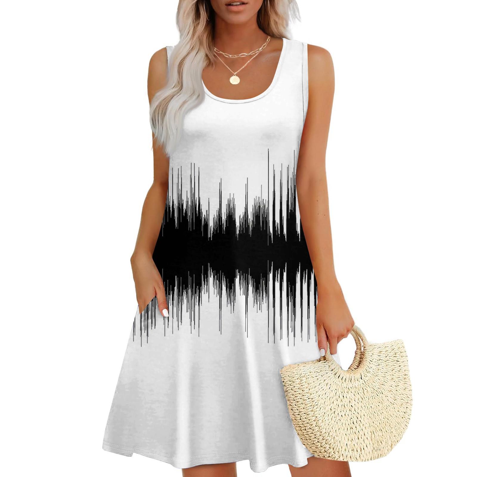 

Женское летнее повседневное платье с квадратным вырезом и принтом в стиле пэчворк, платье без рукавов с карманами XL белый