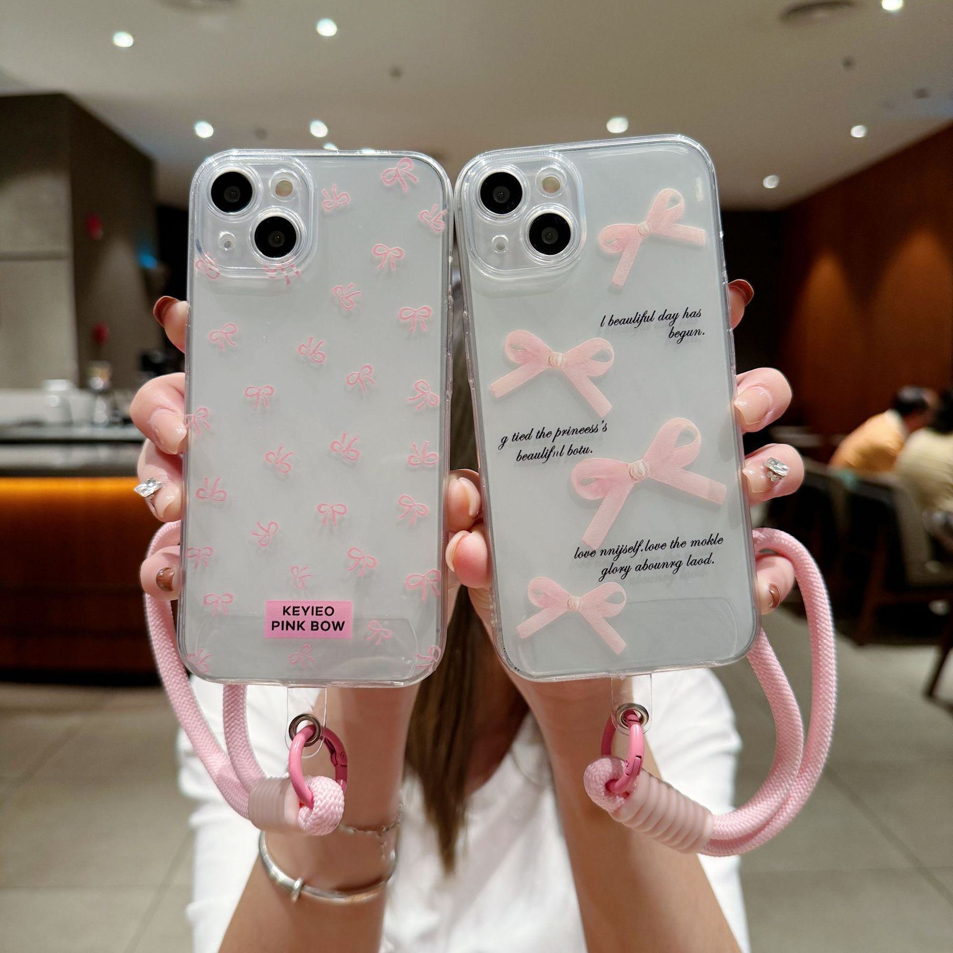 

Pink Bow Full Screen Protector for Apple 15/14/13/12/11/PRO/PROMAX/XSMAX/XR/XS. 13