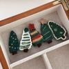 Soft Christmas Hair Clip Woolen Yarn Christmas Tree Hairpin Knitted Xmas Barrettes  Christmas