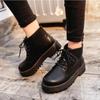 Autumn Winter Women Ankle Boots Platform Lace Up Casual Shoes Woman Retro Oxfords Female Waterproof Goth Thick Boots Footwe