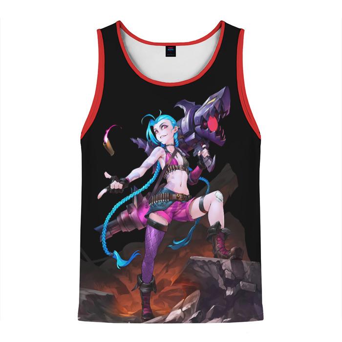 Anime League of Legends Jinx Graphic 3D Print Sleeveless Vest Harajuku Y2k Men’s Tank Tops