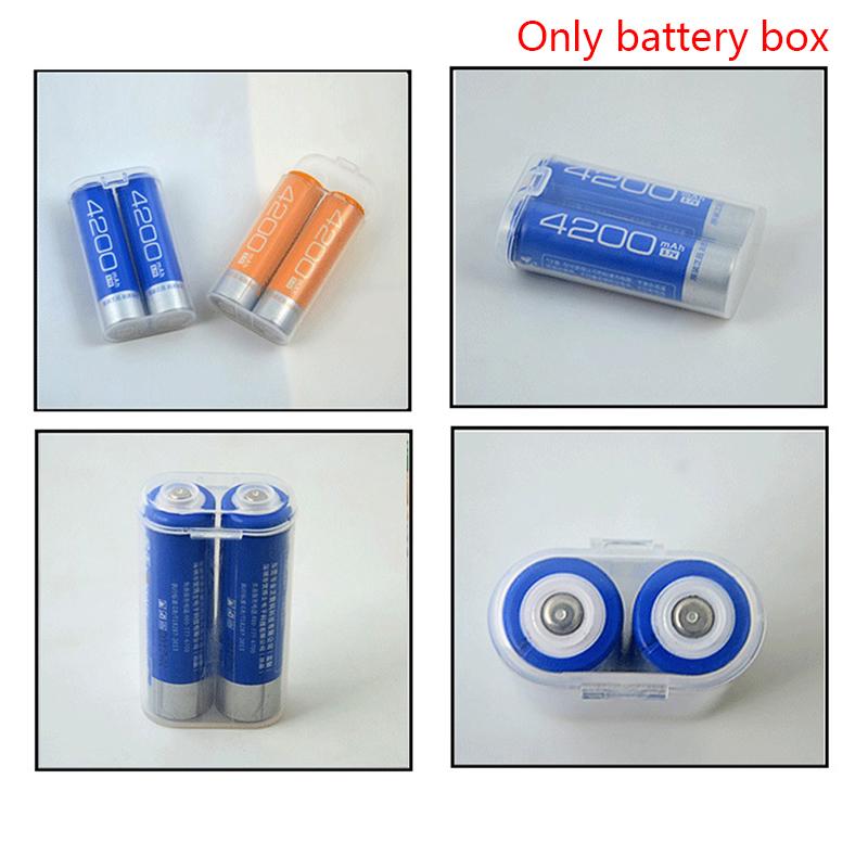 Suport transparent rezistent la apa Cutie de depozitare Cutie de siguranta din plastic pentru 2 sectiuni 18650