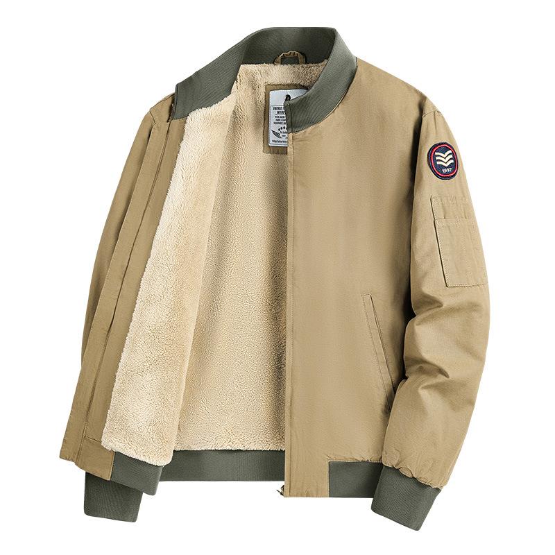 Herbst und Winter Herren American Retro Tank Stehkragen Jacke Casual Warm Cotton-padded Men