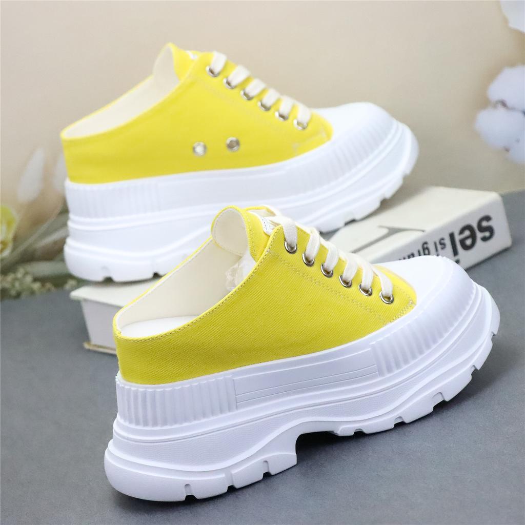 Fashion 9CM Summer New Thick Slippers Fashion Casual Women Sandals Canvas Bottom Heightening Shoes Female Indoor Women Low Sneakers
