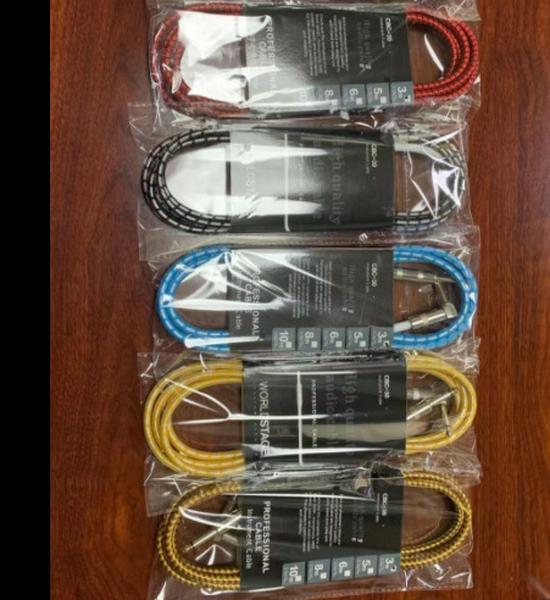 HK Braided Audio Cable for Guitars and Basses - Noise Reduction, Acoustic & Electric Use