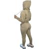 European & American Women's Plus Velvet Hooded Sweatshirt & Pants Set - Casual Sportswear