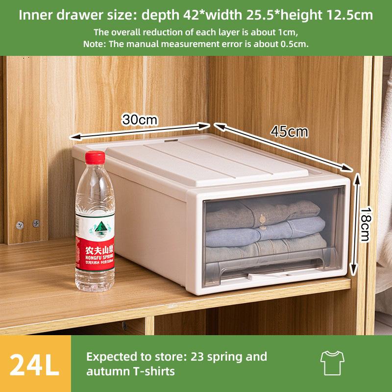 

Bedroom Organizer Boxes Space-Saving Storage Box Brown Drawer Storage Cabinet Clothes Toys Shoes Socks Quilt Sorting Storage Box