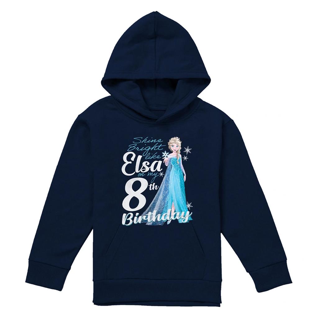 frozen Childrens/Kids Bright Like Elsa 8th Birthday Pullover Hoodie