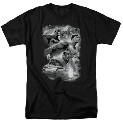 Justice League Atmospheric Mens T Shirt Black