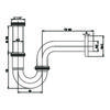Stainless Steel  P Trap Toilet Siphon P-trap Basin Sink Drain Bathroom Siphon