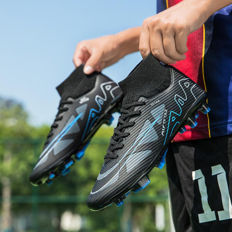Foreign trade new high-top football shoes AG long nails football shoes TF broken nails training shoes Football men