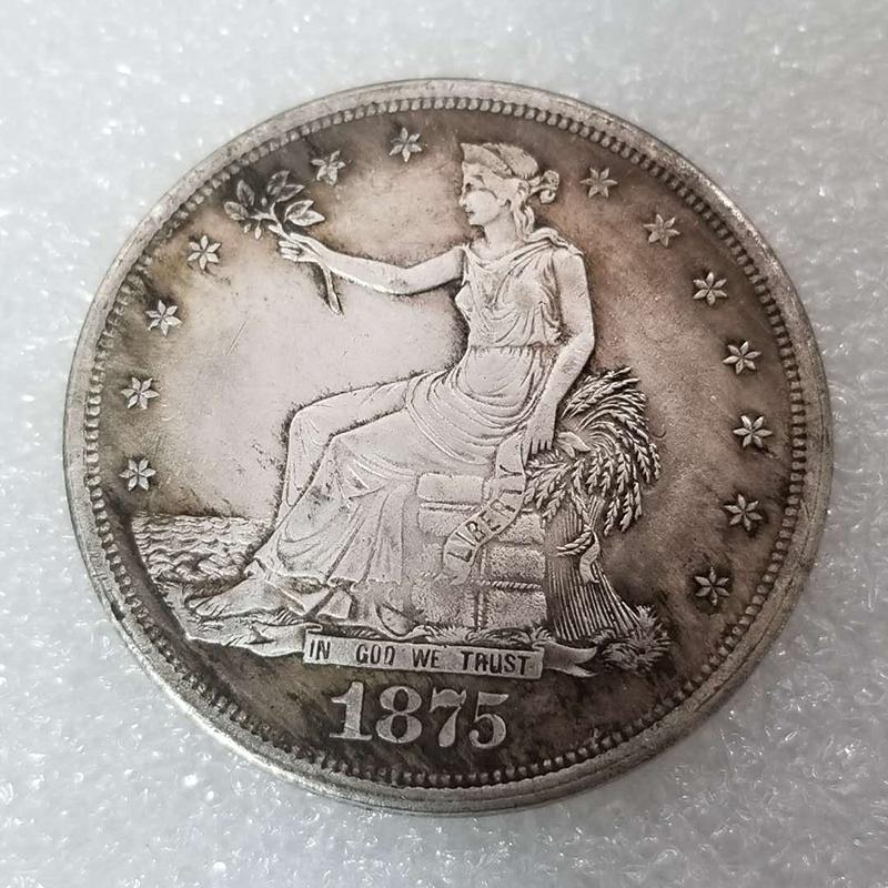 1Pc Replica Handicrafts American S Sit On The Flower Foreign Commemorative Coins Antique Silver Dollars 1PCS