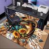 1PC Custom Name Western Cowboy Boots Feathers Theme Floor Mat Ideal for Living Room, Game Rooms, Office, Bedroom Floor Mat Design